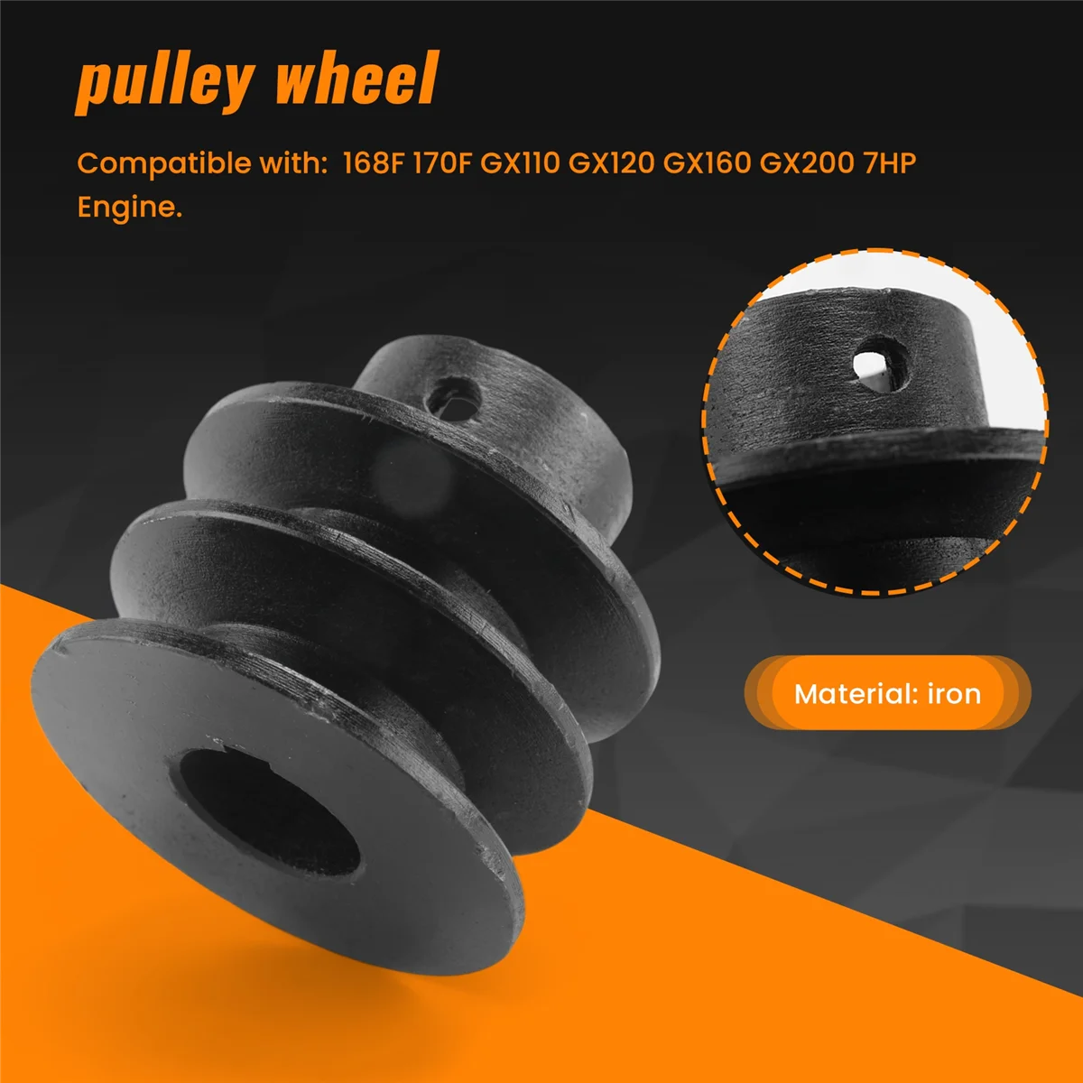 V Puleggia Cinghia Foro Die Doppia Scanalatura per Honda 168F 170F GX110 GX120 GX160 GX200 7HP ATV Go Kart Motori CALDO