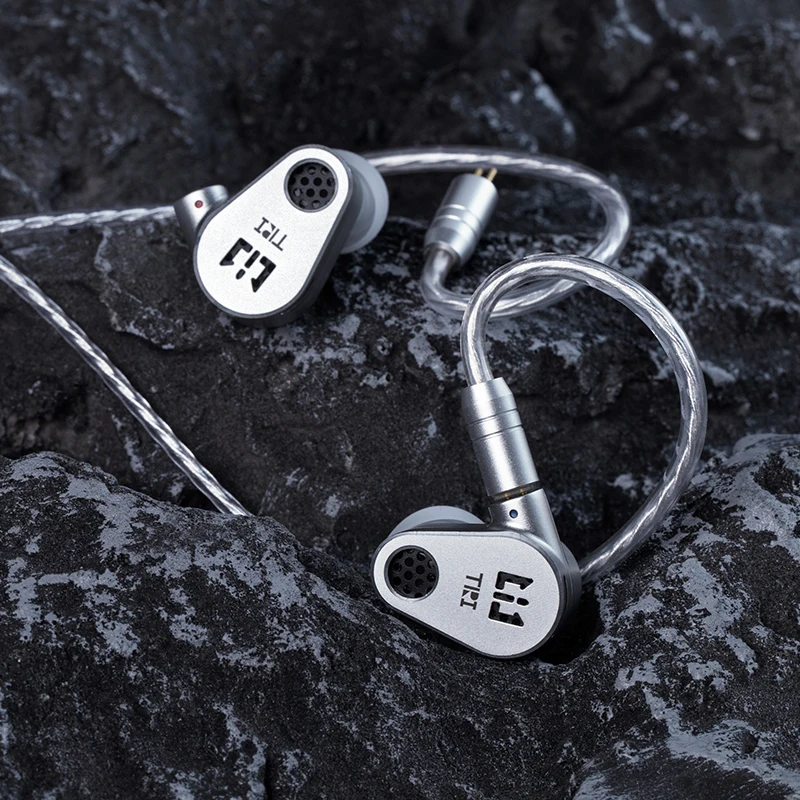 TRI DRACO-auriculares con Cable y controlador dinámico Dual para Monitor de oído, cascos con Cable de cobre Chapado en plata, HiFi, estéreo, IEM