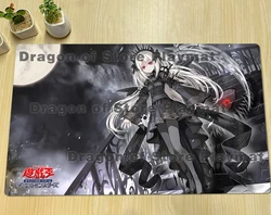 YuGiOh A-Bao A Qu, The Lightless Shadow Playmat TCG CCG Mat Trading Card Game Mat Board Game Pad Rubber Anime Mousepad Free Bag
