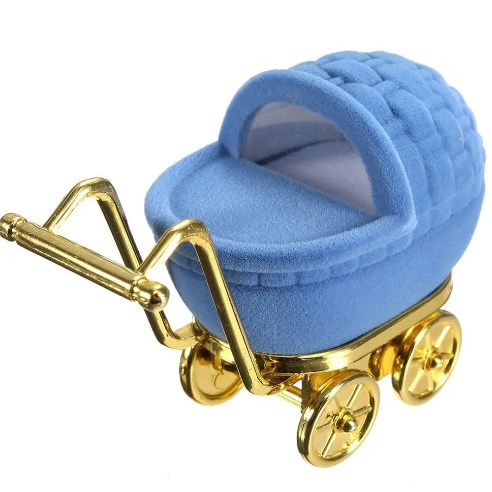 المحمولة القلائد صندوق الأزياء والمجوهرات عرض حامل هدية حالة المخملية عربة حلقة مربع حقيبة للتخزين #3