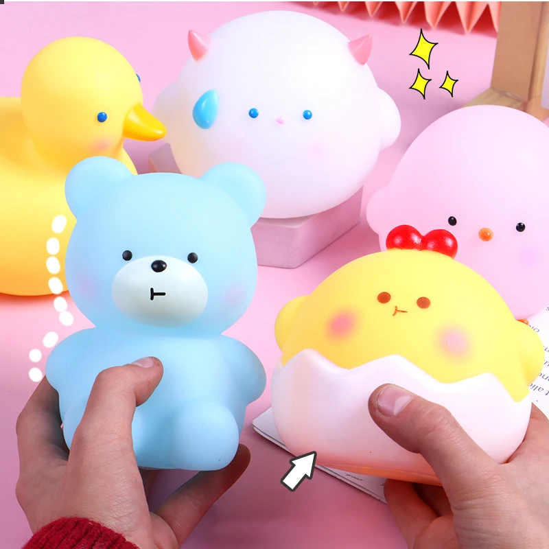 

Забавные креативные Мультяшные экструзионные вокальные вентиляционные игрушки Детские забавные милые животные игрушки для снятия стресса Детский пазл праздничный подарок на день рождения