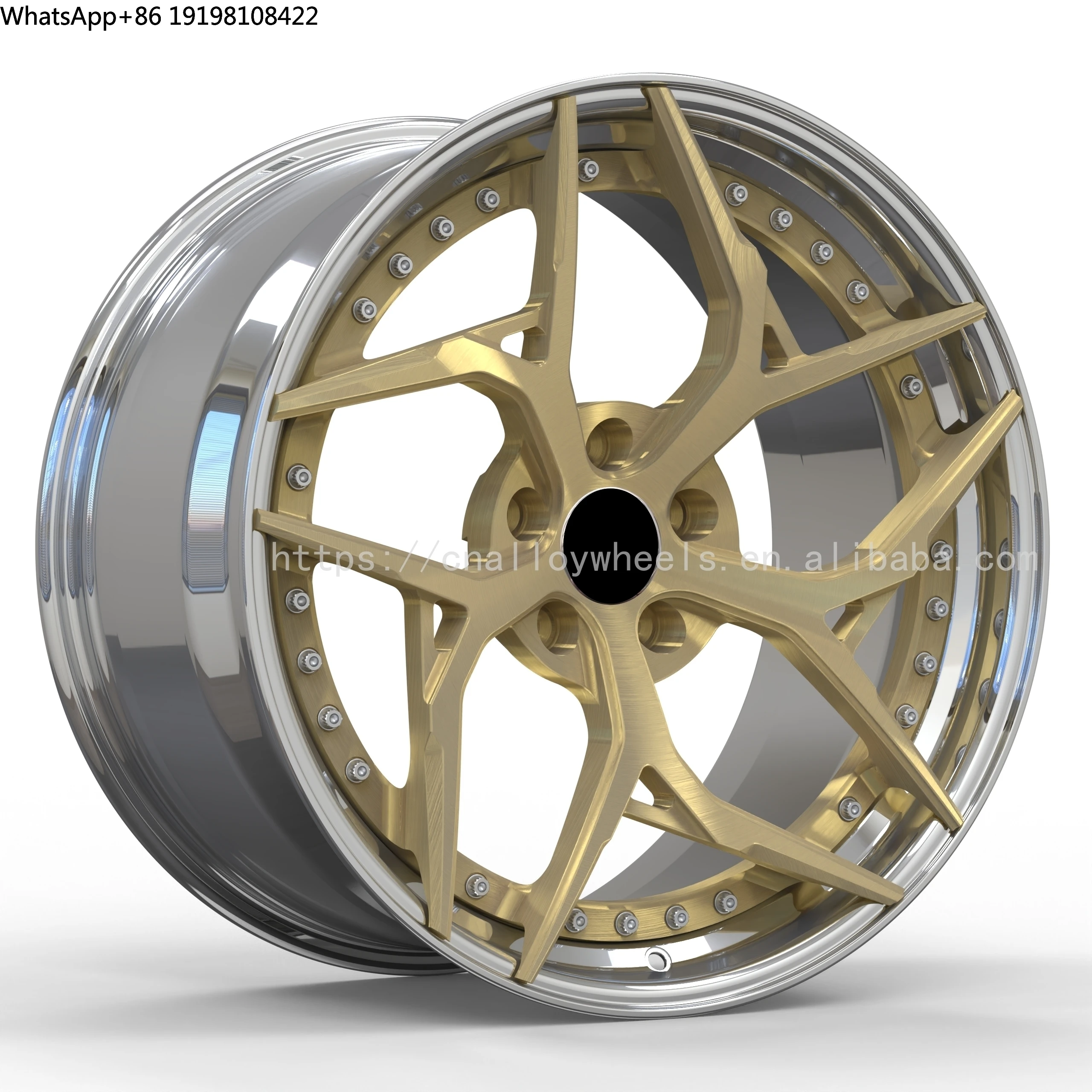 

2 Piece Forged 5x112 5x120 18 19 20 21 22 Inch Rim Polished Chrome Lightweight Car Wheel for bmw M4 M5 G80 G82 F32 F30 F87 Rims