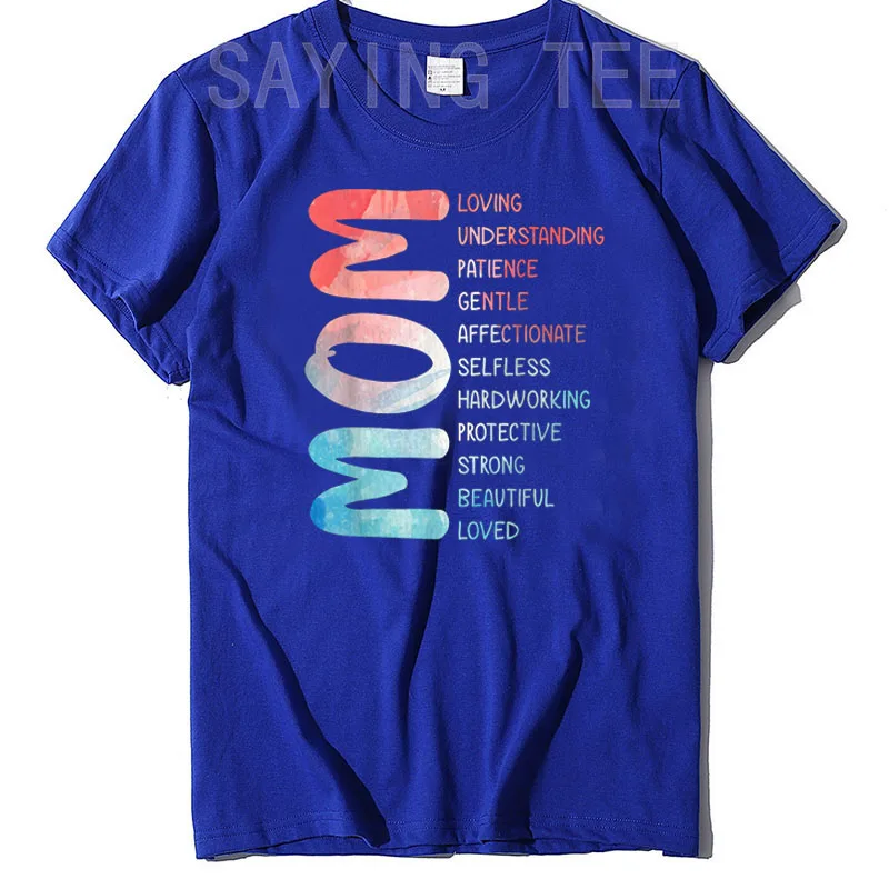 Mom Defined, Mommy T-Shirt Letters Printed Graphic Tee Tops Mother's Day Mama Gifts Worlds-Best-Mom Apparel Short Sleeve Outfits