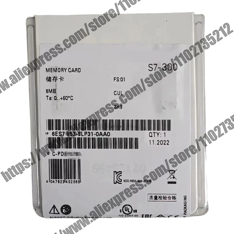 

Micro карта памяти S7 для S7-300/C7/ET 200 8 MB 128 KB 6ES7953-8LP31-0AA0 8LG31 6ES79538LP310AA0 6ES79538LG310AA0