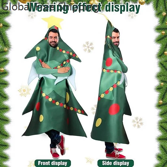 Christmas Tree Anime Role Playing Costume Carnival Christmas Halloween Adult Fun Show Jumpsuit Clothing Stage Prank Party Gift - Image 4