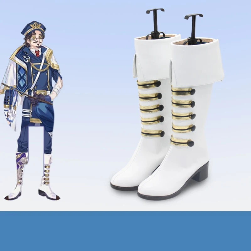 Game Identity Jose Baden V Cosplay Shoes First Officer Boot Anime Role Play Halloween Carnival Party Outfit Christmas Custo