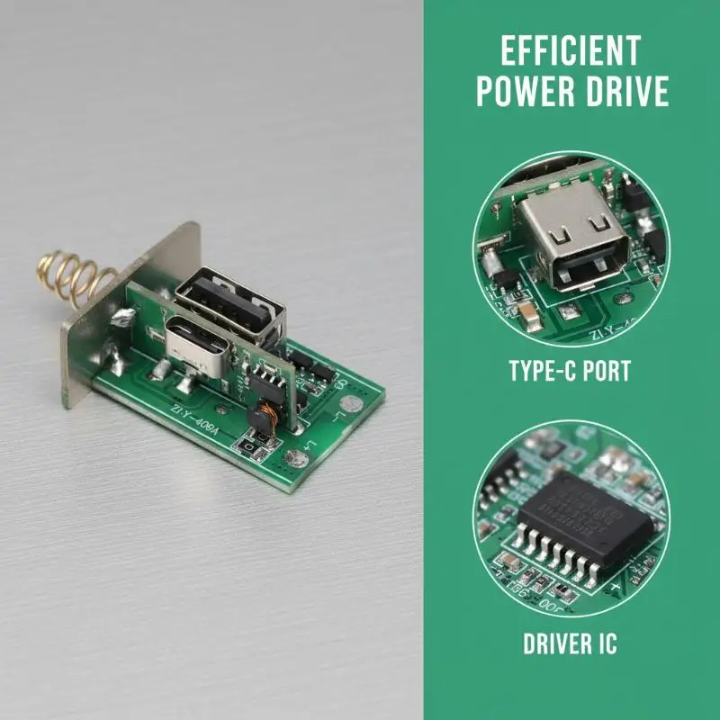 1Pcs USB TYPE C Flashlight 5 Modes LED Drive Board PCB for Portable DIY Emergency Lighting Project