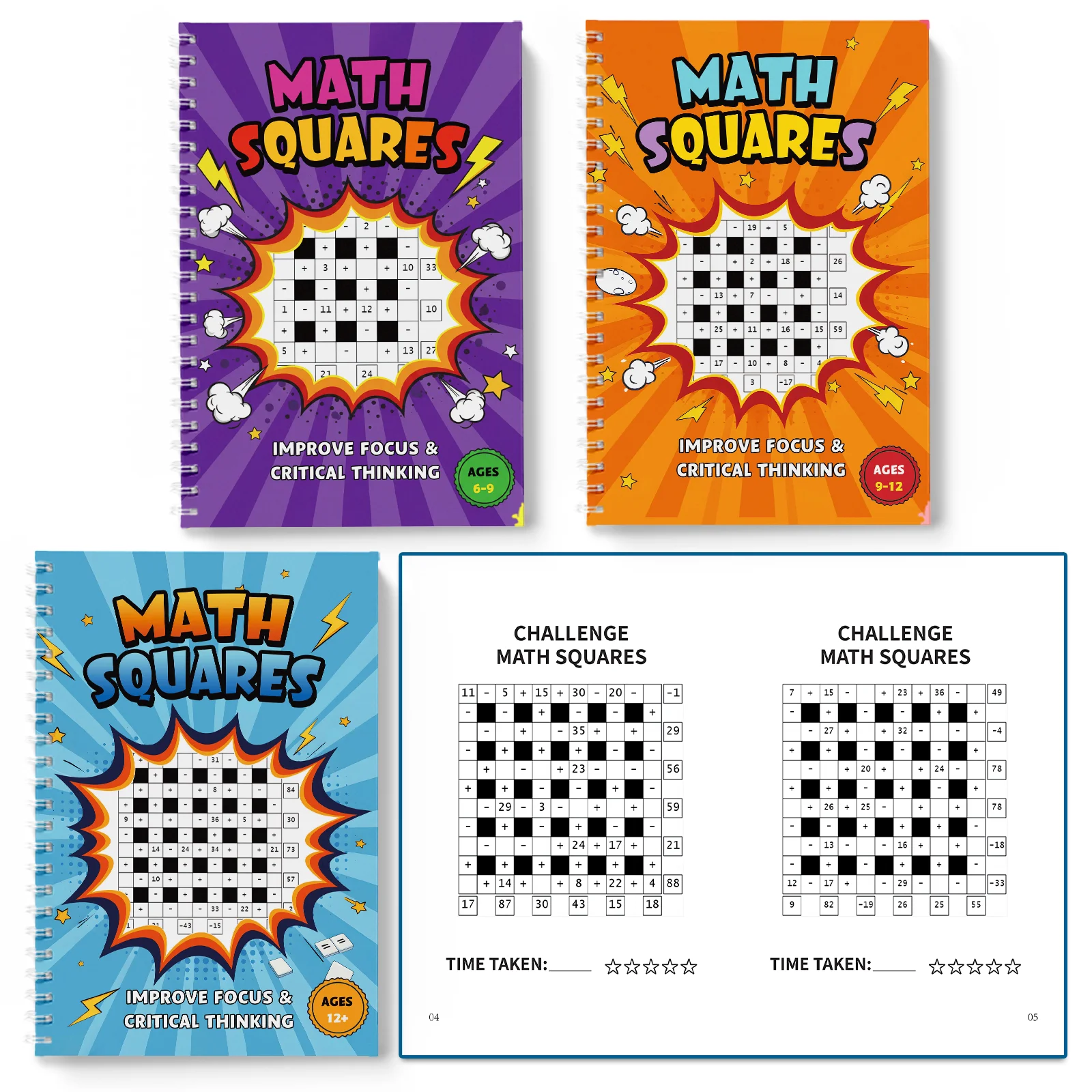 Kids Early Education Sudoku Puzzle Book, Brain Teaser Logic Game Workbook, Number Reasoning Training Book for Toddlers