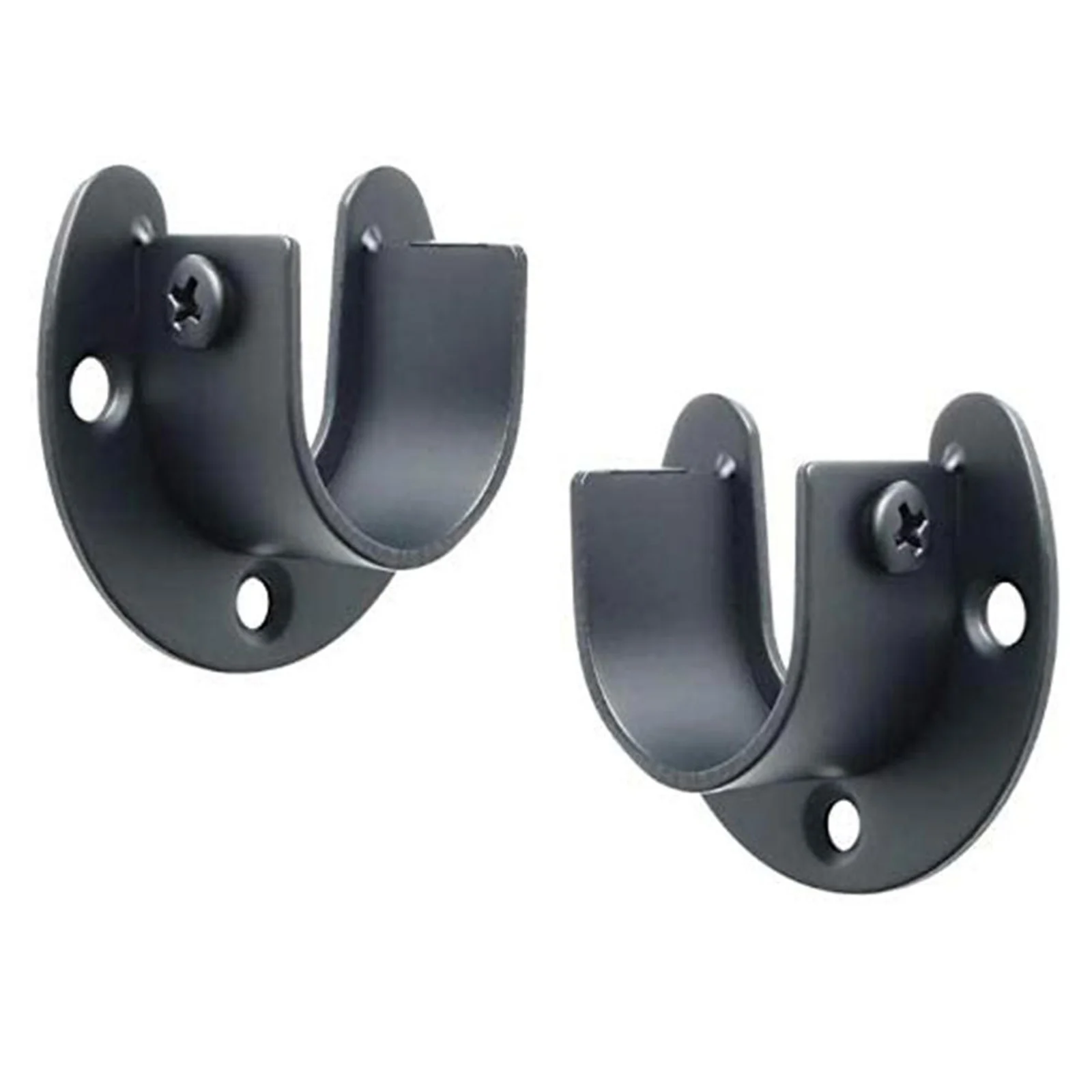 4x Closet Rod Holder Set Flange Holder Heavy Duty Closet Pole Sockets with