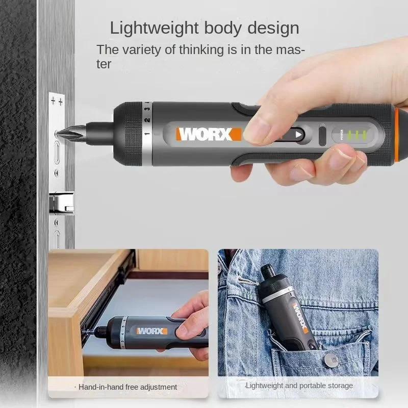 Новинка наборы электрических отверток Youpin Worx 4 в WX242 умная Беспроводная электрическая отвертка с USB-зарядкой и ручкой 30 Бит Набор инструментов