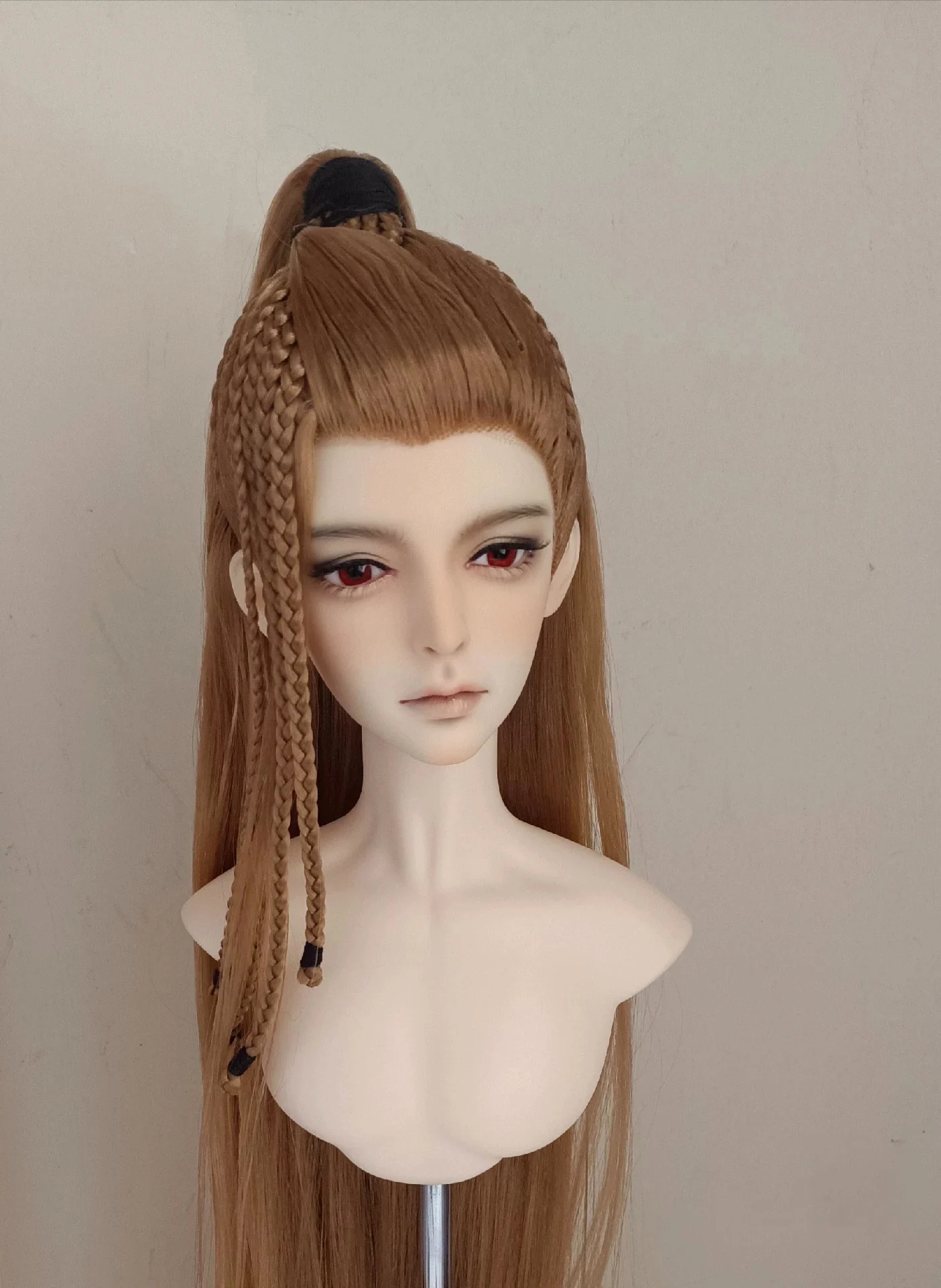 1/4 1/3 Scale Ancient Costume BJD Doll Wigs Hanfu Vintage Long Hair Samurai Wig For MSD SD13 Girl SSDF Uncle Accessories A1833