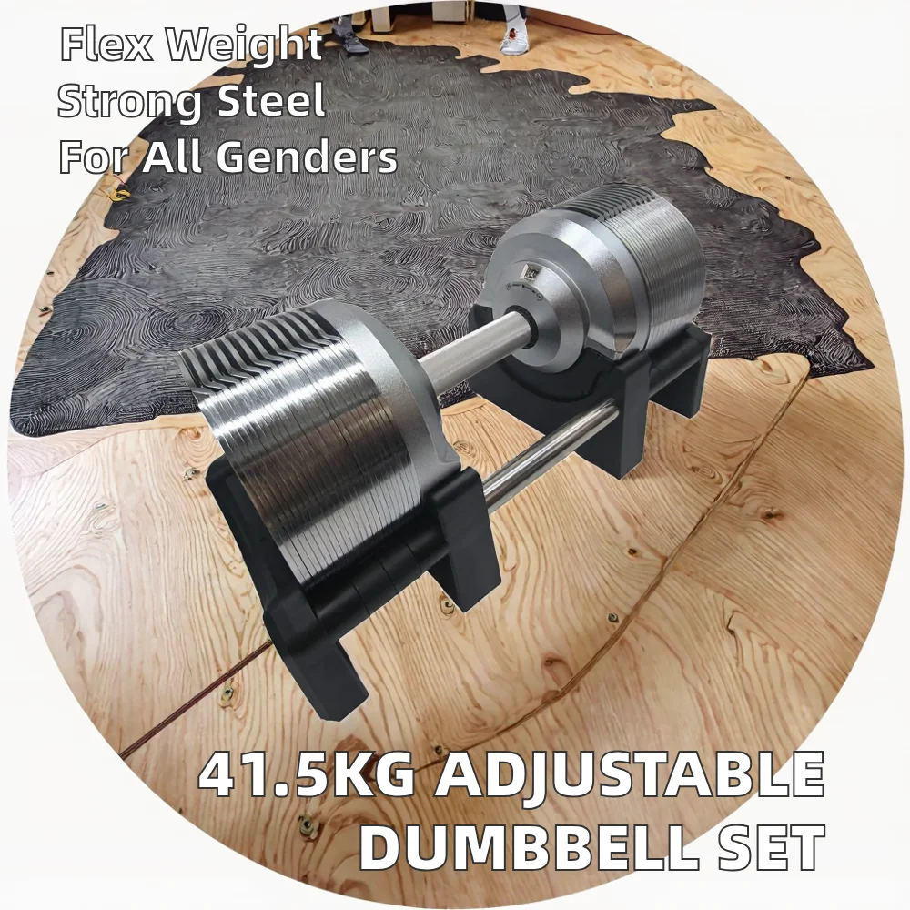 調整可能な41.5kg電気メッキ鋼板ダンベルセット1.5kg - Adjustable Dumbbell Pair 40Kg のレビューと価格