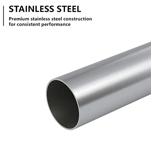 

48 Straight 2.5 OD 304 Stainless Steel Mandrel-Bent Exhaust Tube For Custom Fabrication