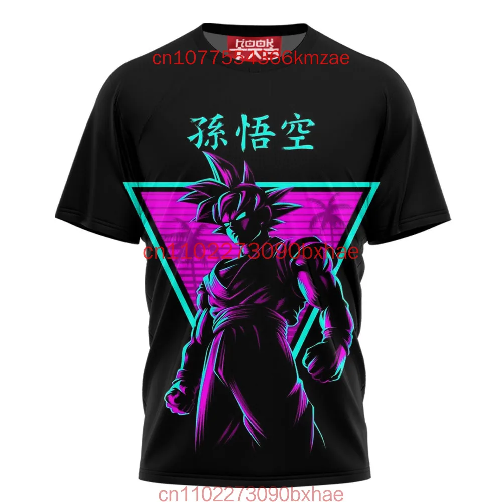 2025 nova camiseta masculina de manga curta 3d impresso dragon ball cosplay roupas moda rua camiseta superior das crianças