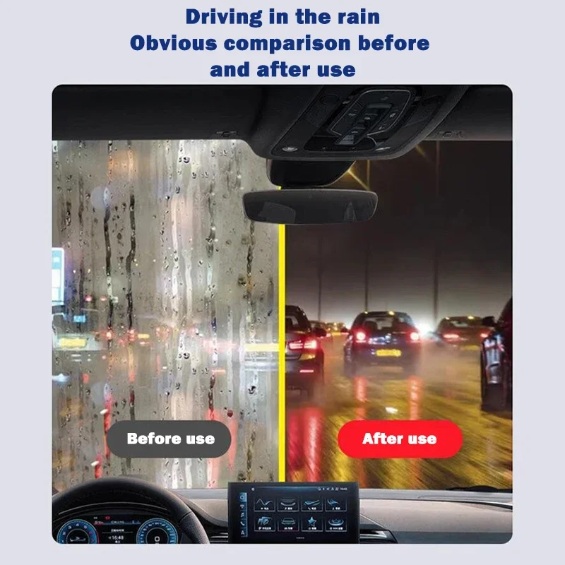Simple One-Step Windshield Cleaning: Deep Action Oil Film Eraser, Swiftly Removes Car Window Grease, Dirt, Rain Spots, Stains