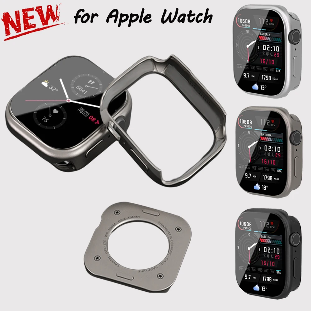 All-Inclusive-Hülle aus Metall für Apple Watch Ultra 3, 2 Serie 11, 10, 9, 8, 7, 6, Metallrahmenabdeckung, Stoßstange aus Aluminiumlegierung für iWatch 49 mm