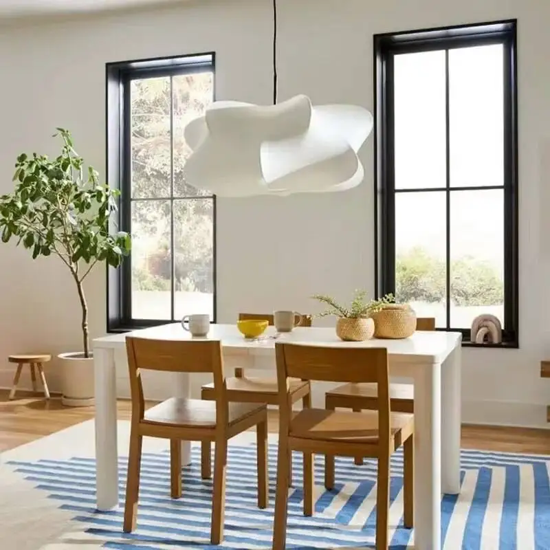 Modern Edges And Corners Round Cloth Led Pendant Lights For Living Dining Room Bedroom Coffee Tables Home Decor Design Luminaire
