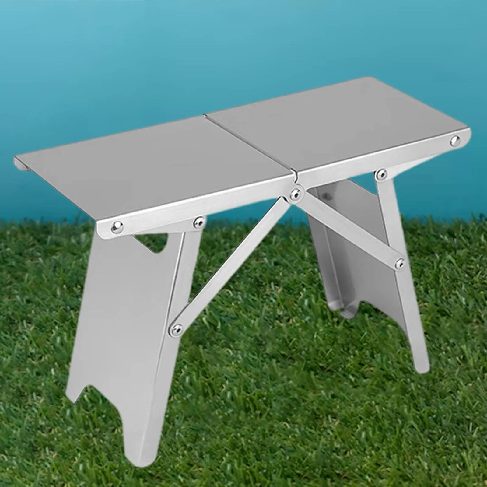 

Outdoor Chair Folding Camping Table,Portable,Fishing Stool Rack,Picnic Table Compact for Hiking Cooking Backyards Lawn Picnic