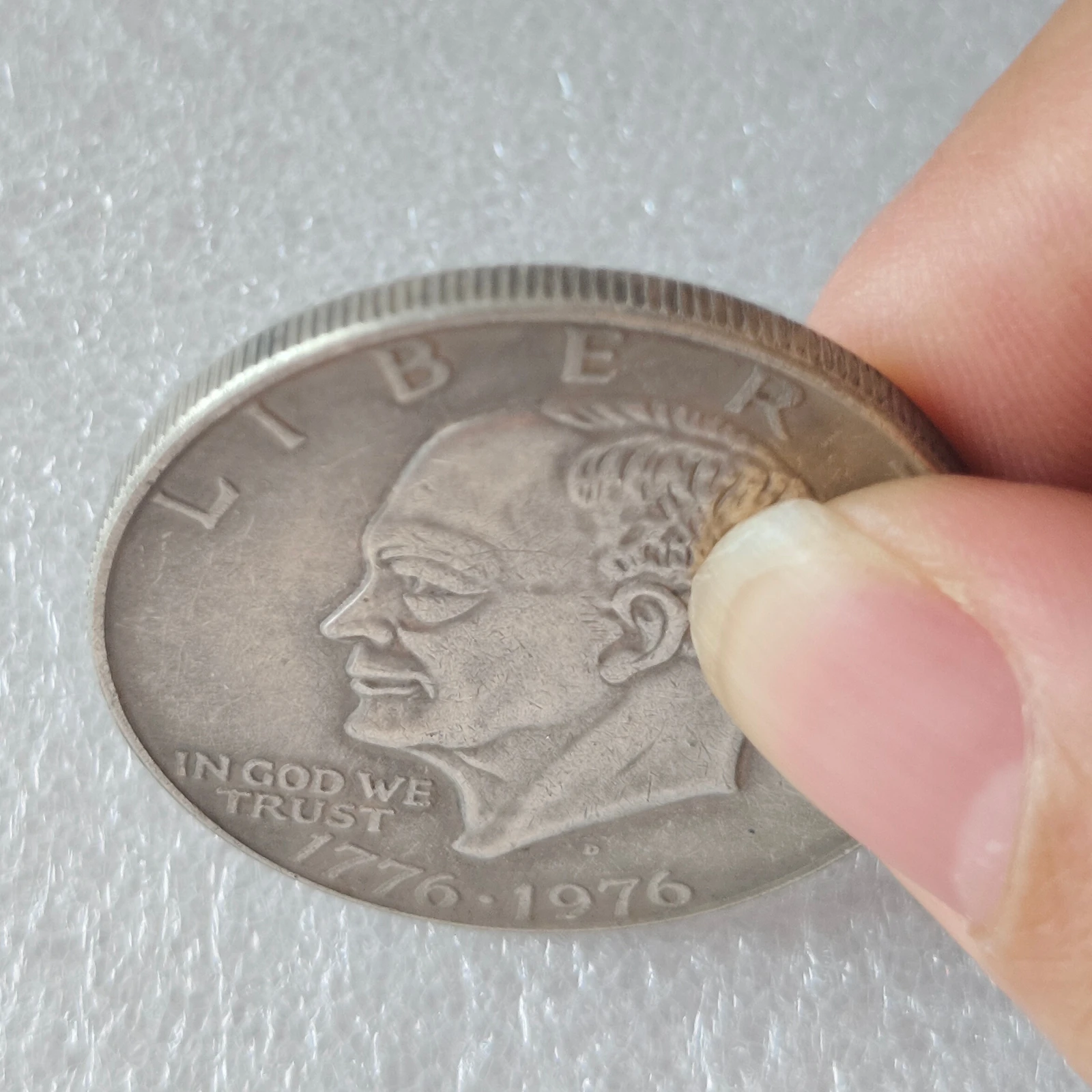 الولايات المتحدة الأمريكية 1976 Ike أنماط الدولار عملة نسخة مطلية بالفضة #3