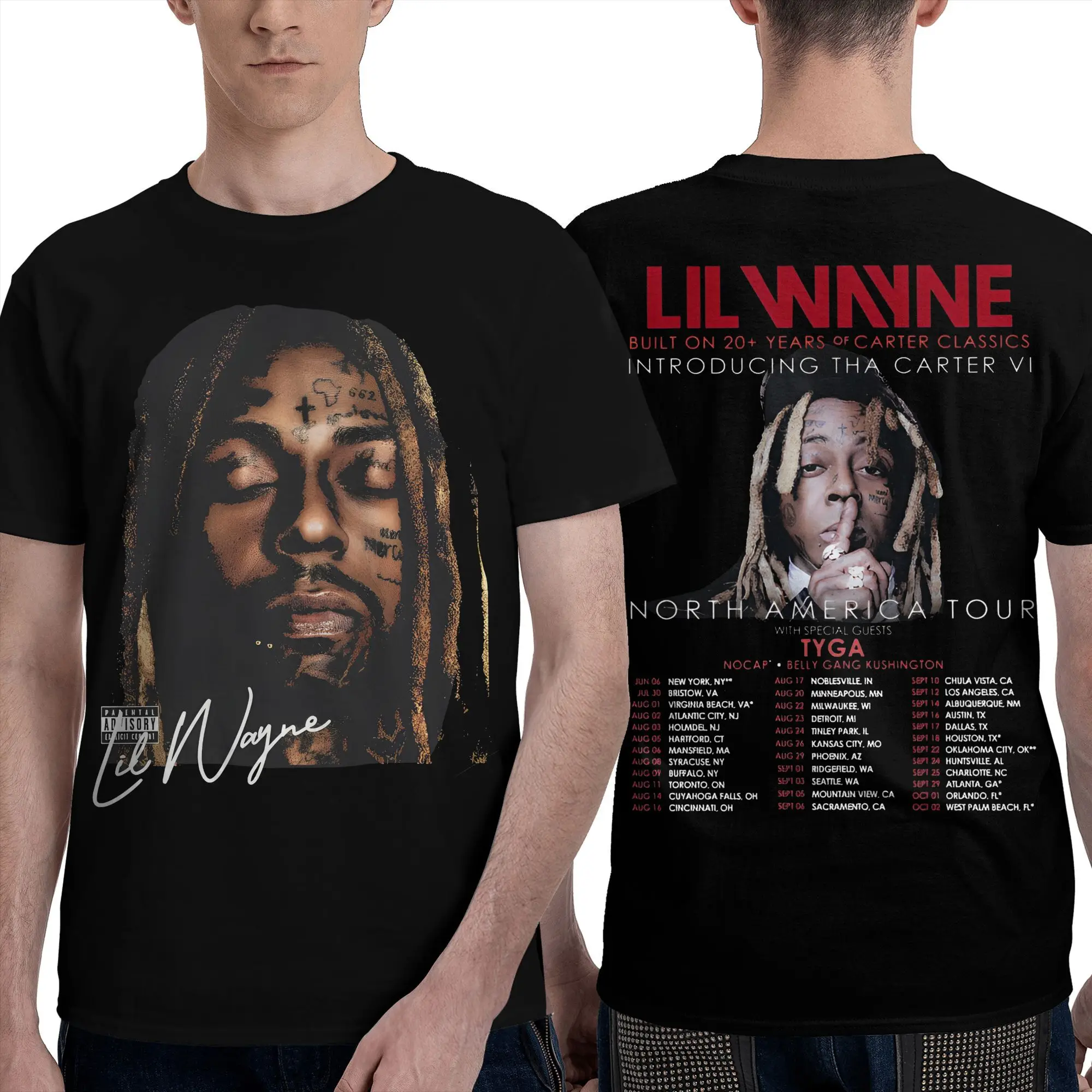 Men Women Lil Wayne Tha Carter VI Tour T-shirt 2025 NEW Album T Shirt Apparel Cotton T-shirt Clothes Novelty Tee Shirt