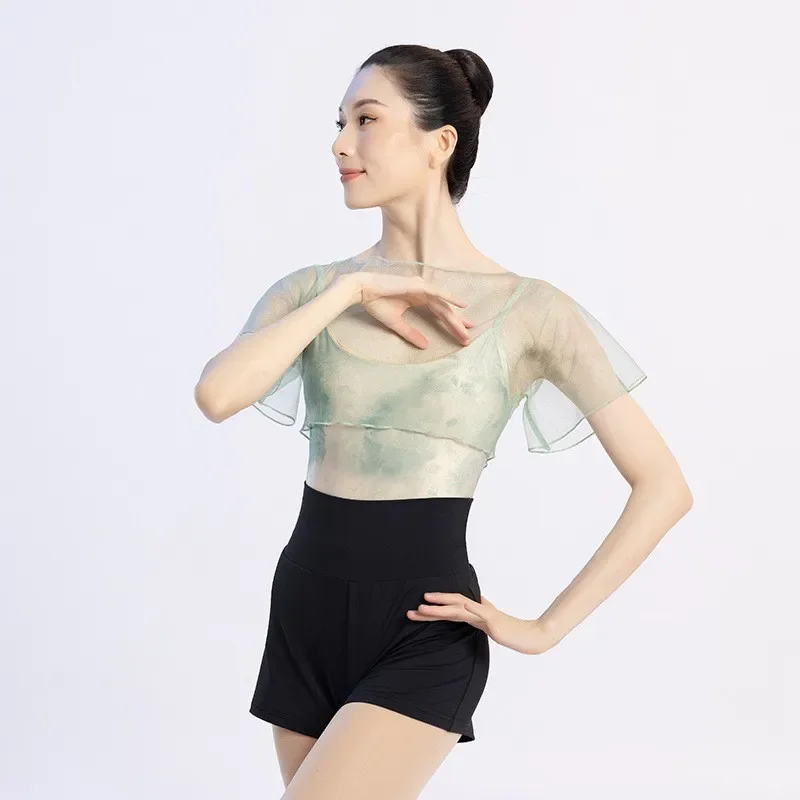 バレエレオタード女性用体操レオタード大人のダンス衣装女性芸術試験ヨガワンピースボディスーツエレガントなダンスウェア