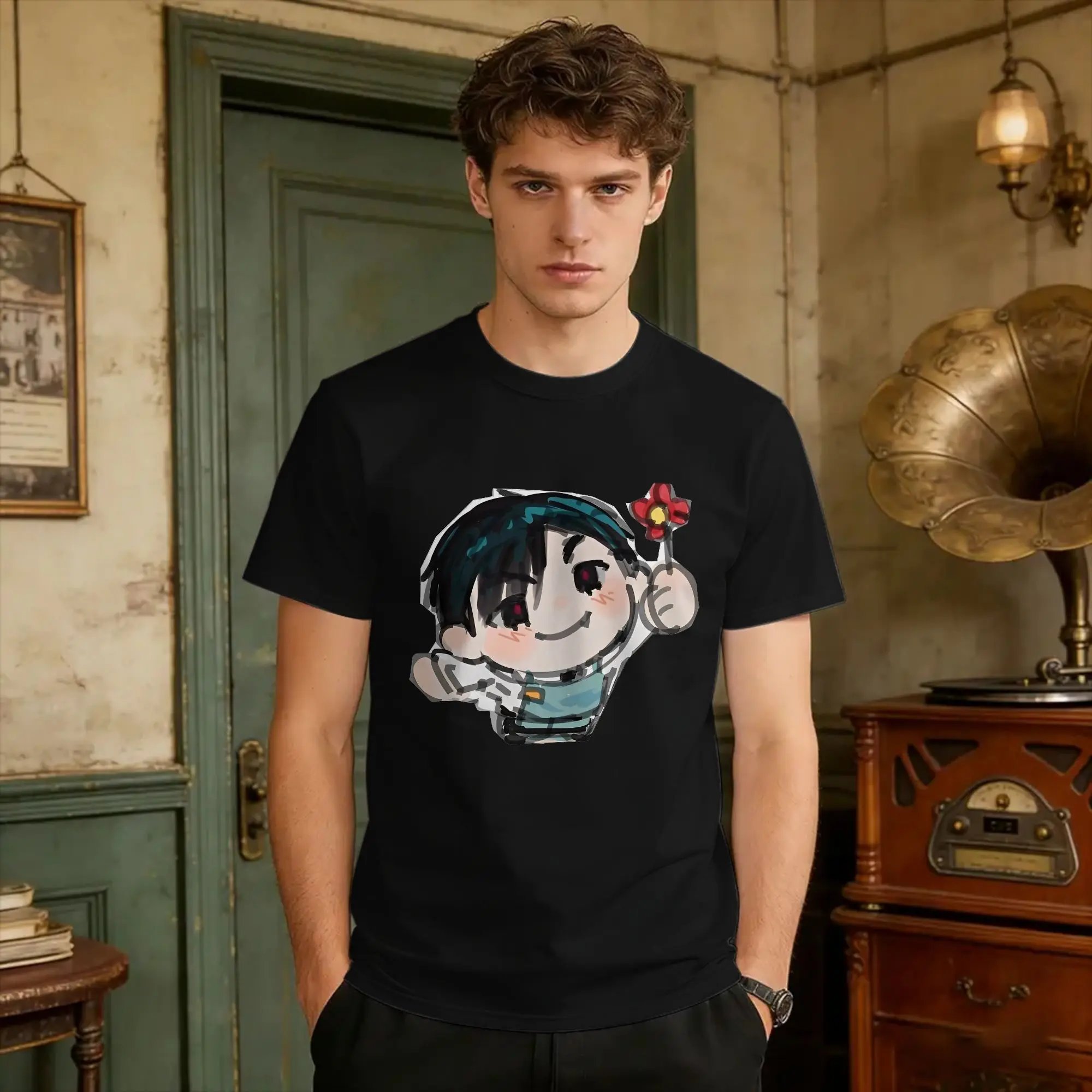 Alien stage Chibi Ivan bayingimg T-Shirt Beach  Trending T-Shirts Cotton O-Neck Oversize Tees Short Sleeve Y2K Retro Tops