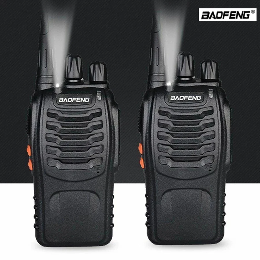 

2PCS Baofeng BF 888S Walkie Talkie UHF BF888S Long Range Two Way Ham Portable Radio Transceiver for Hunting Hotel Receiver
