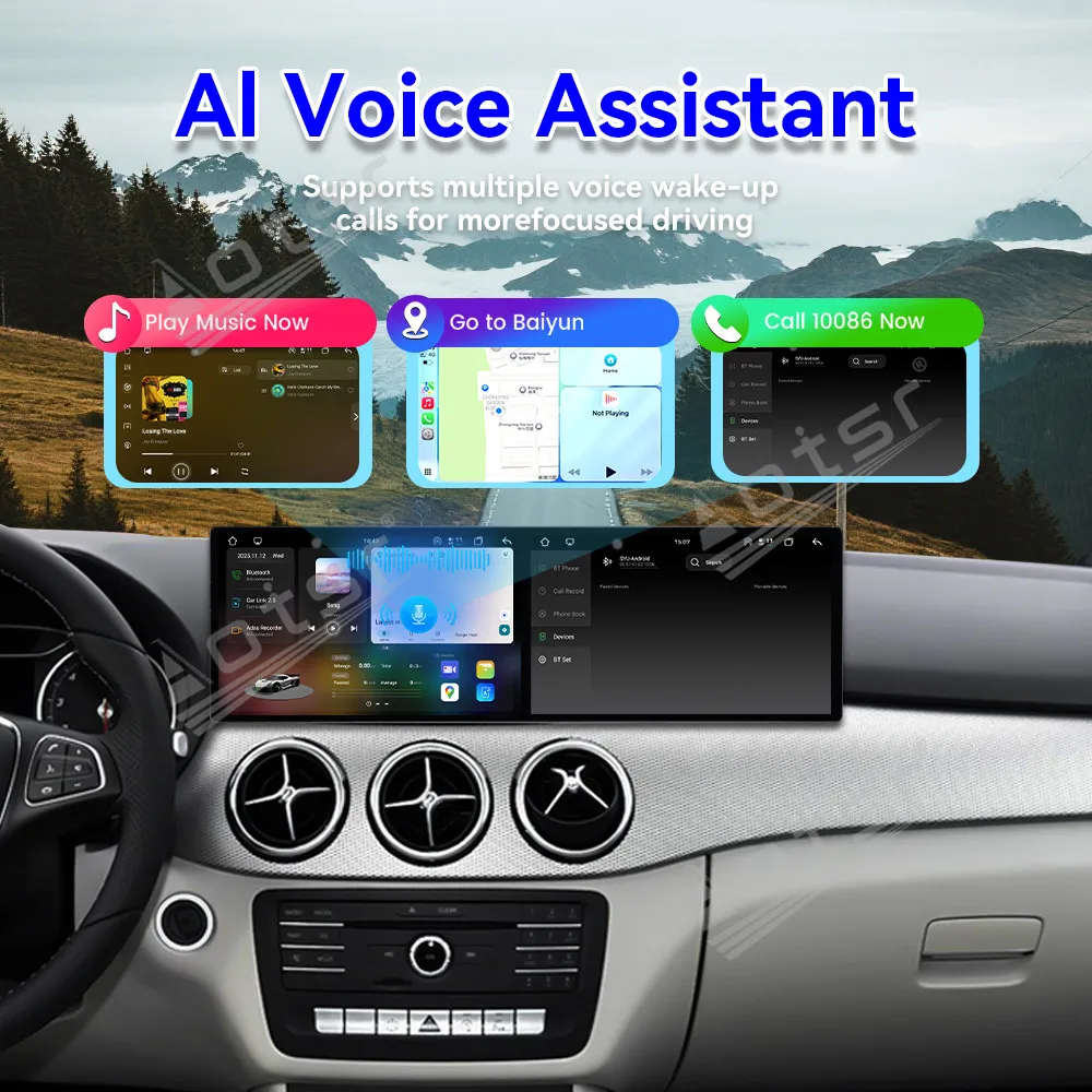 

Двойной 9,1-дюймовый Android 15 Carplay для Mercedes-Benz B W246 2015-2018 GPS-навигация Автомобильный радиоприемник HD с сенсорным экраном Авто стерео головное устройство