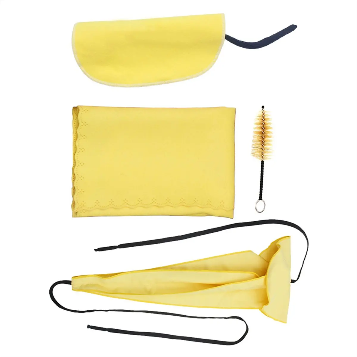 #70R Saxophone Cleaning Cloth Kit, for Sax and Other Woodwind Instruments,Instruments Cleaning,(Yellow)