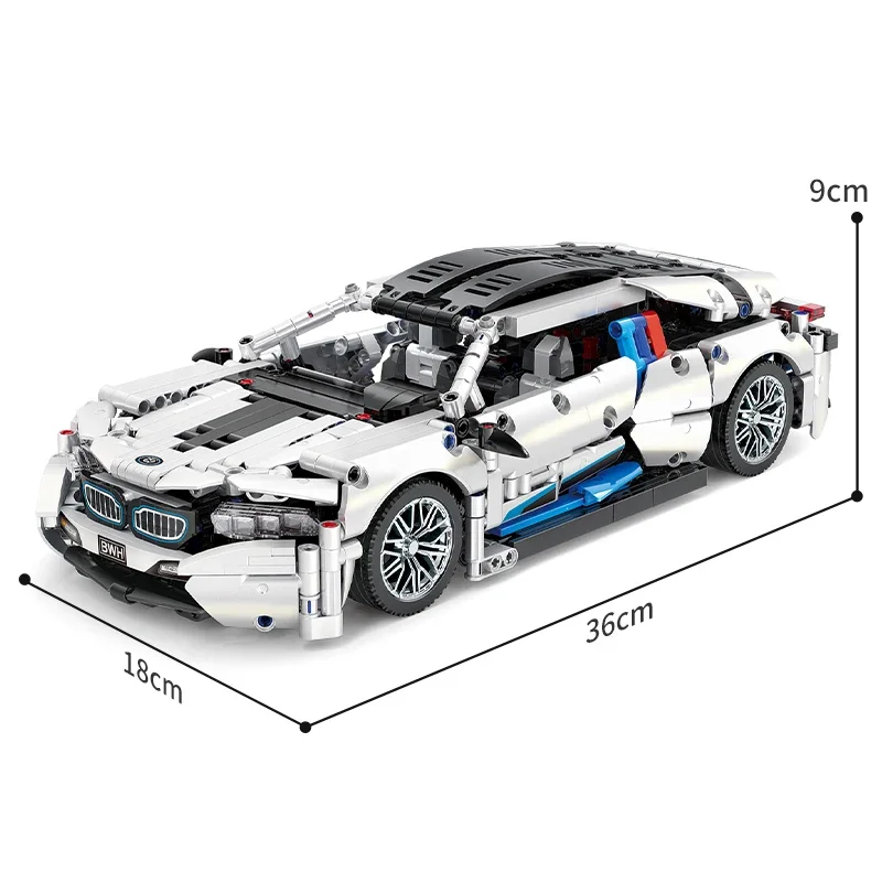 テクニカルBWHシティスピードレーシングカービルディングブロックMOCブリックススーパースポーツカーモデルボーイズ組み立ておもちゃキッズギフト1208ピース