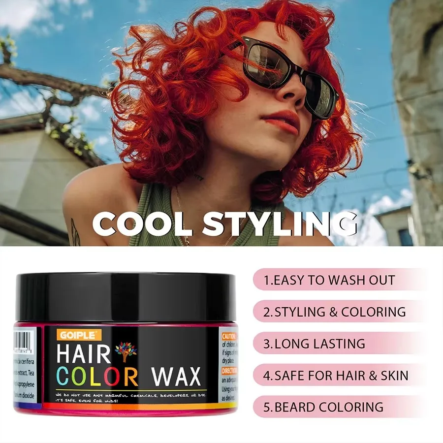 GOIPLE 40g/120g Fashionable Temporary Hair Coloring Wax Quick-dyeing Mud, Easy to Use and Wash Out，Suitable for Men & Women Kit