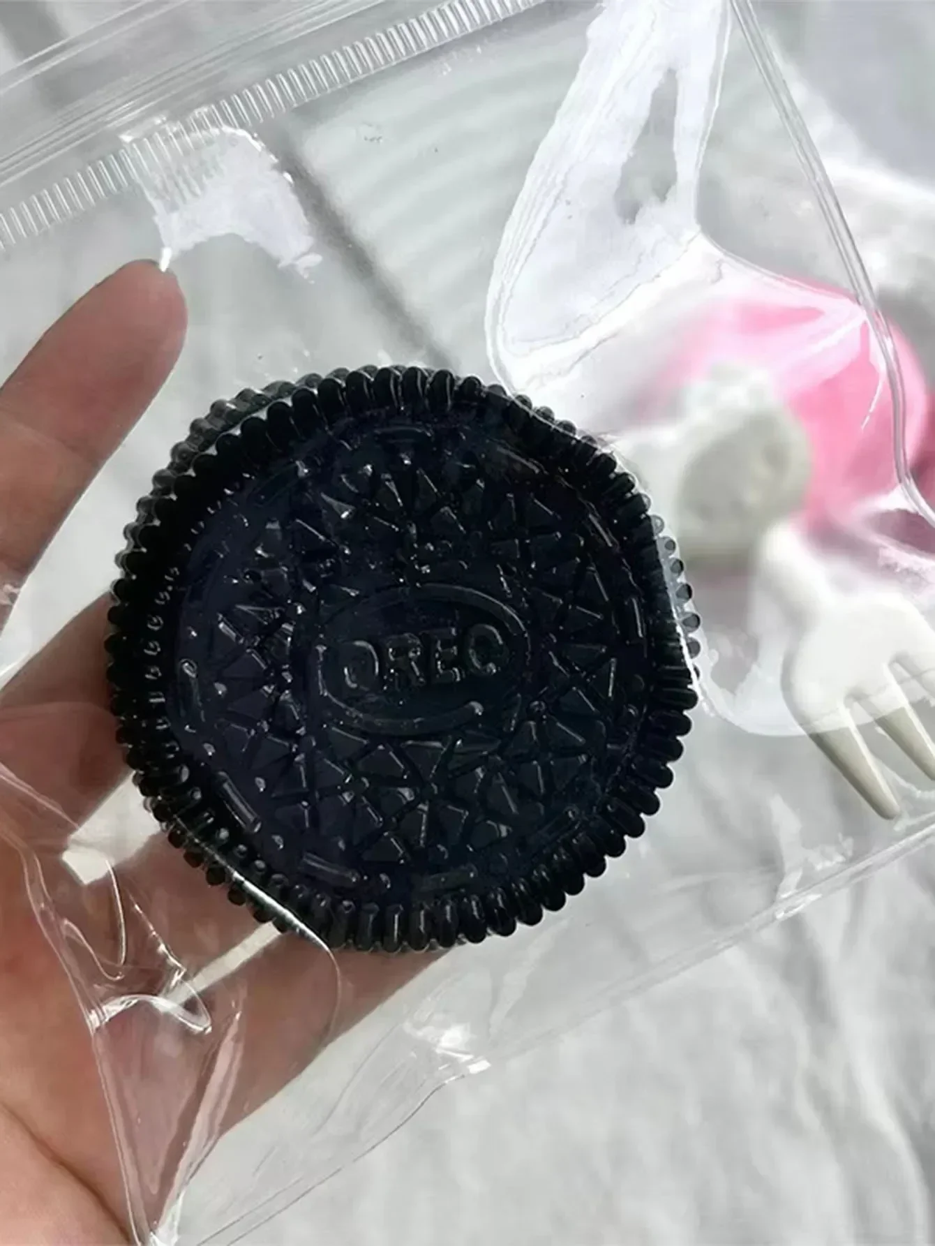 Soft Oreo Silicone Stress Pressure Relief Squishy Toys Mochi Taba Squishy Simulated Cookies Fidget Toy Biscuit Pinching Toys