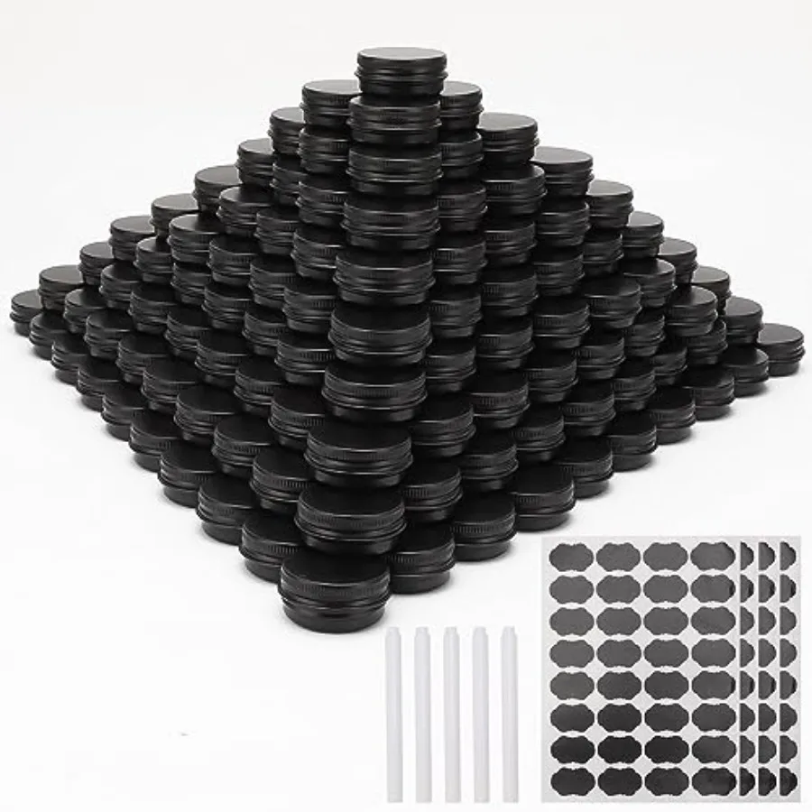 

Набор из 234 круглых алюминиевых банок с завинчивающимися крышками, 1/2 унции, для самостоятельного изготовления лосьонов, бальзамов, свечей, специй, средств для бороды.