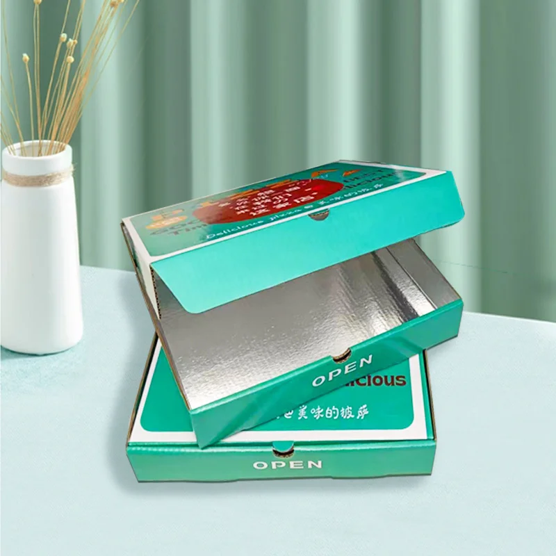 

Custom. [60% Repurchase Rate] Insulation Aluminum Laminated Films Pizza Box Disposable 8 9 10 12-Inch Packing Takeawa
