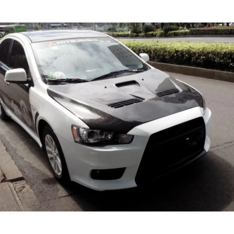 

Подходит для Mitsubishi Lancer из углеродного волокна EVO, железный капюшон, тайваньская версия, модифицированная крышка двигателя