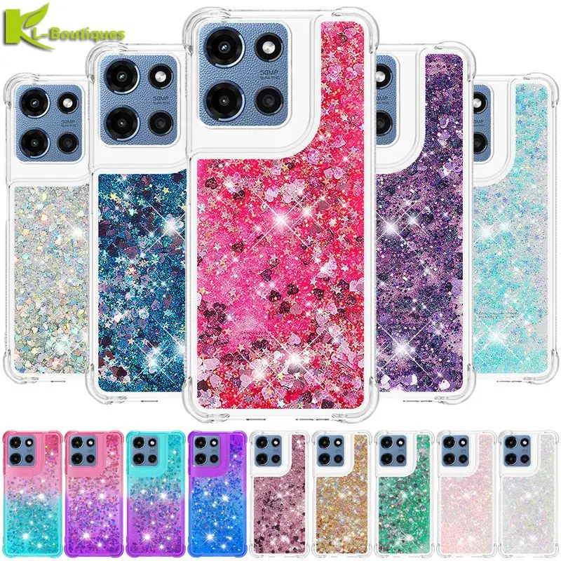 For Motorola Moto G 5G 2025 Cover Glitter Quicksand Dynamic Liquid Case on For Funda Motorola G 2025 Moto G 2025 Phone Case Etui
