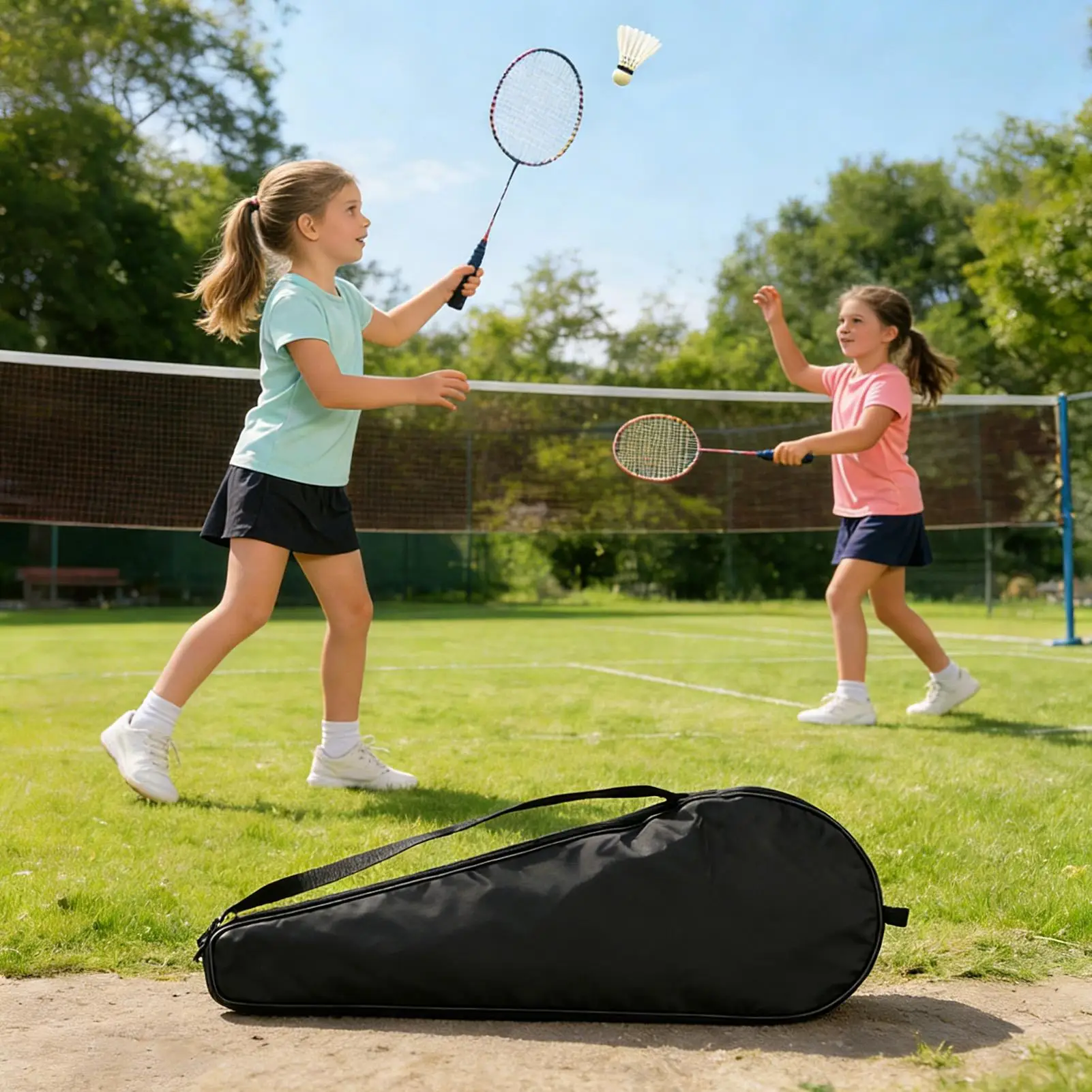 Tennis Racket Bag Waterproof Case With Shoulder Strap Racket Cover Badminton Kit Bag For Men Women Athlete Youth Players Outdoor