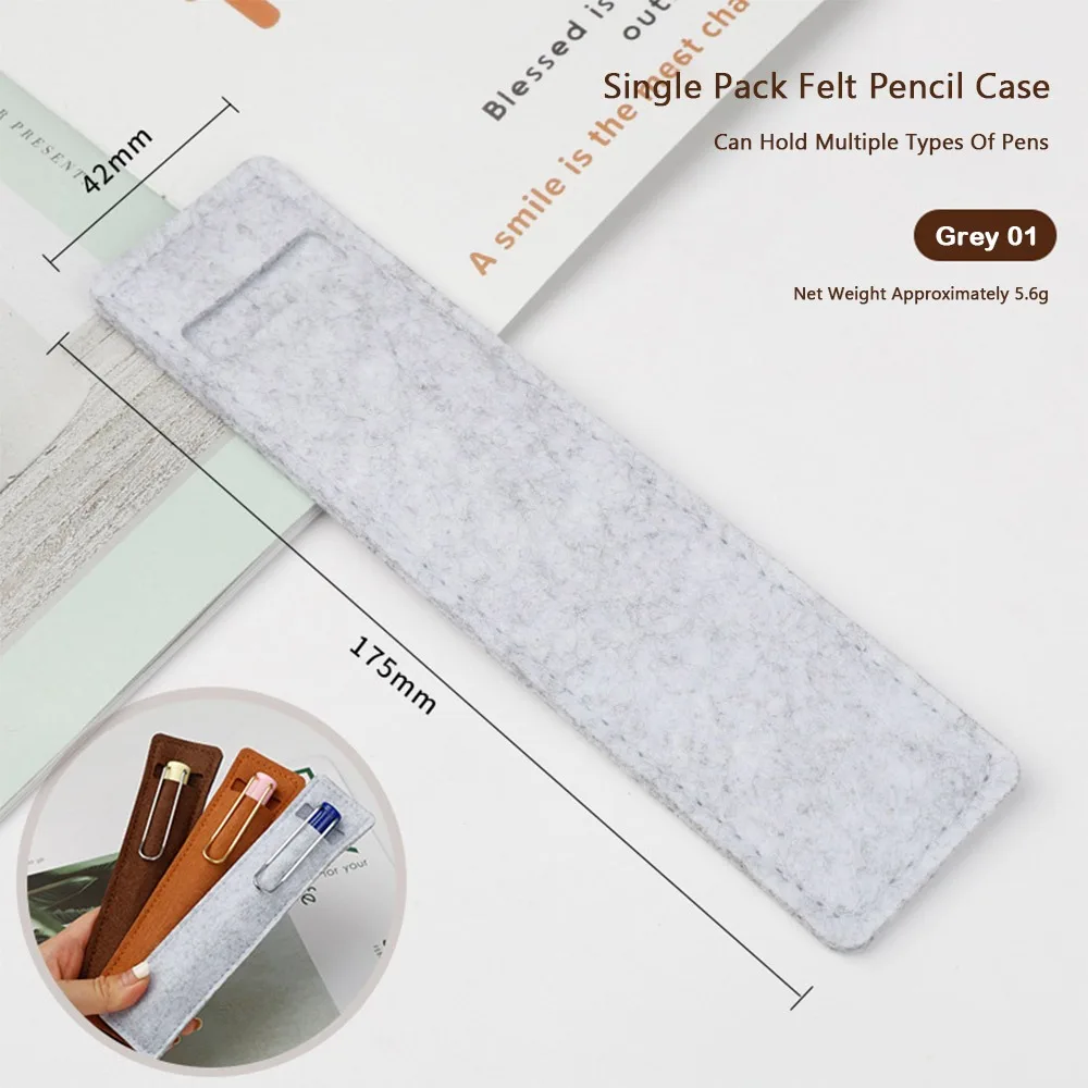 Simple Felt Pen Pouch Multifunctional Pen Bag Pen Protective Sleeve Back To School