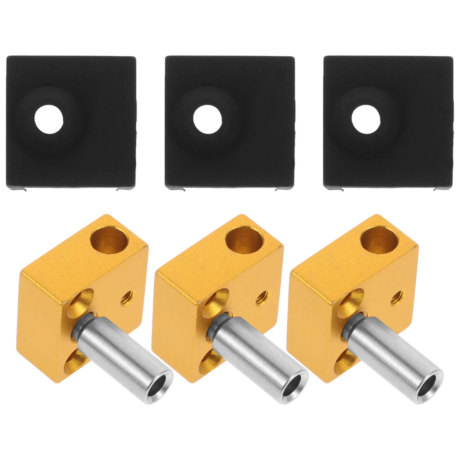 

1Set 3D Printer Accessories Extruder Aluminum Heat Block Kit Silicone Sleeve Heat Insulation Heating Block Part for 3D Printing