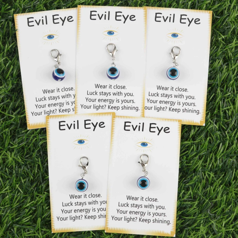 A gift for you/He2D 3/5Lucky Guardian Angel Evil Eye Keychain Set，Protects against negative energy and safeguards personal energ