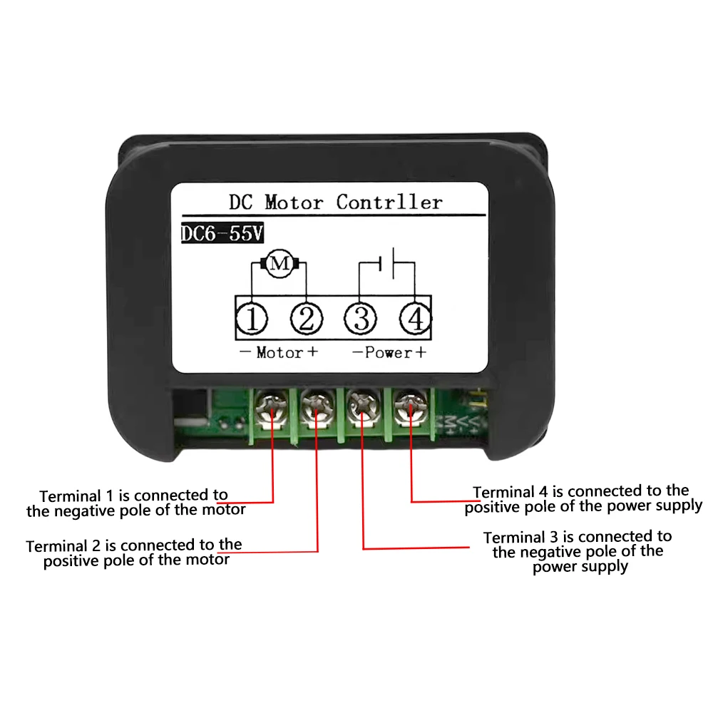 PWM Speed Controller DC 6.5V-55V 30A LCD Intelligent Digital Display Tachometer Adjustable Wireless Remote Control Motor