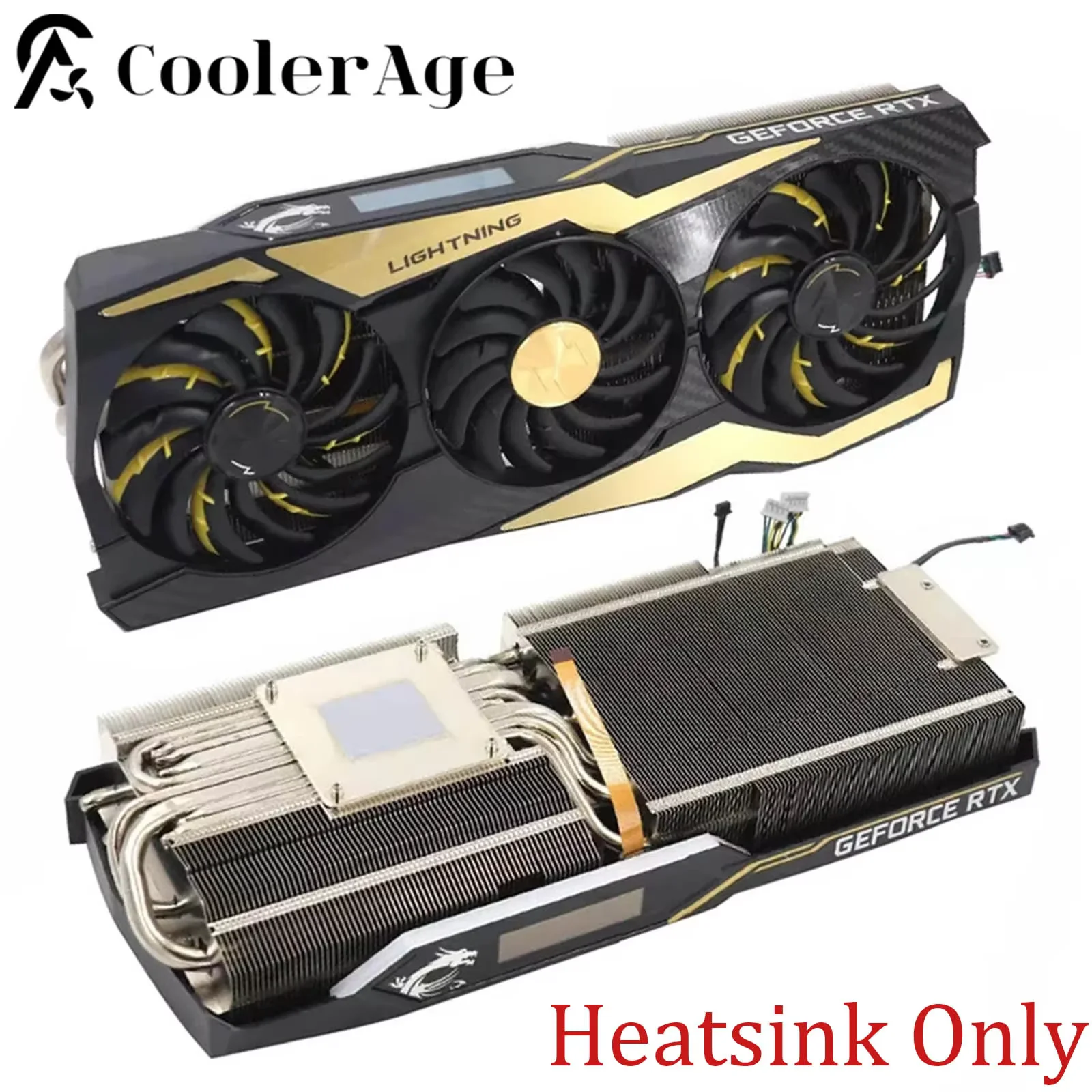 

For MSI GeForce RTX 2080 Ti LIGHTNING / Z Video Card Heatsink Original RTX2080Ti Graphics Card Cooling Heatsink with Frame