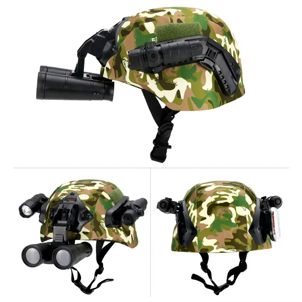 Children\'s Tactical Helmet Set Paintball Fast Helmet with Flashlight Telescope Strobe Light Training Full Cosplay Costumes