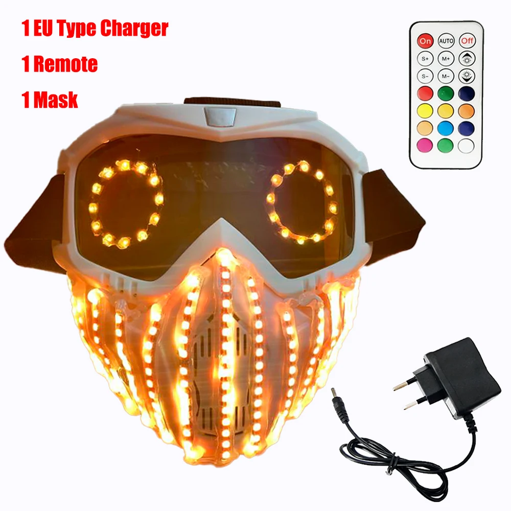 Kits de Ojos de luz LED flexibl para casco de Halloween, máscara de luz, accorios de utilería de Cosplay, tilo Cropped Cr2032, DIY - AliExprs 200000532