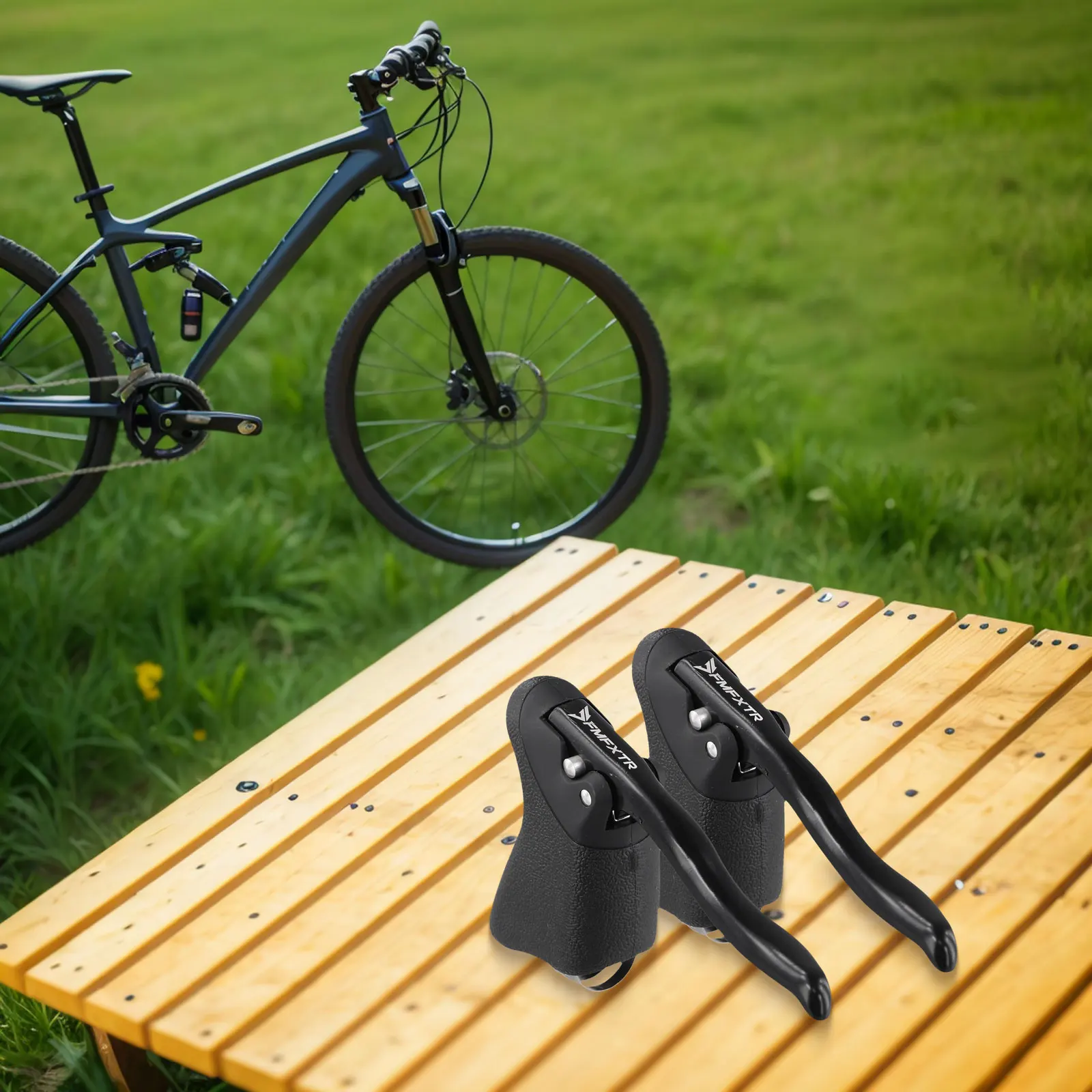 

Highway Brake Lever Adjustable Clamp Road Bike Brake Lever Set in Black Easy Installation and Versatile Compatibility