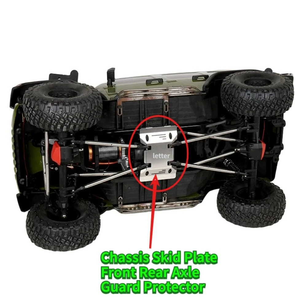 RC Crawler Chassis Skid Plate Front Rear Axle Guard Protector 1/6 Scale For Axial SCX6 AXI05000 Custom Size Upgrade Accessory