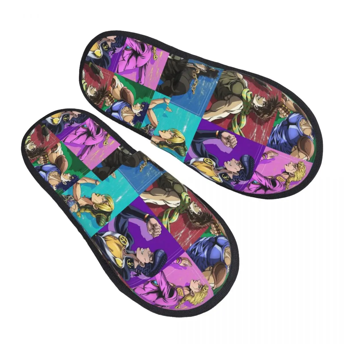 Jojo Bizarre Adventure Men Women Furry slippers,fashion Color printing special Home slippers,Neutral slippers pantoufle homme