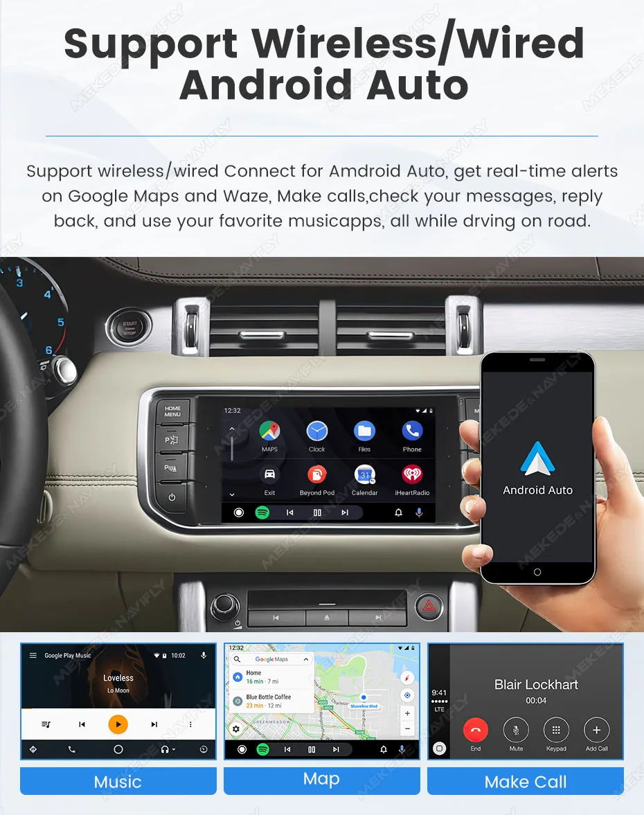 MEKEDE Wireless CarPlay Android Auto Decoder für Land Rover Jaguar Auto Smart Video BOX unterstützt Mirror Link Youtube Netflix – Detail 7