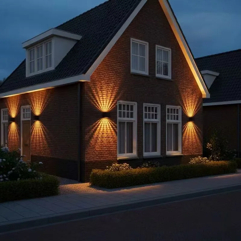 Picture 5: Tuya Smart Cube LED Wall Lamp Up Down 7 Beam IP65 Waterproof Dimmable Color Changing Outdoor Sconce Light/WiFi-Zigbee