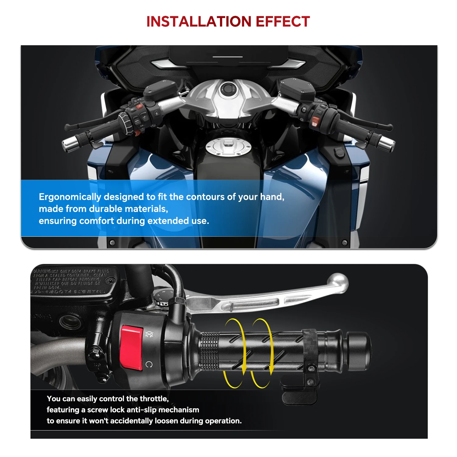 NEW Throttle Acceleration Handle Power For GOLDWING1800 GL1500 VFR800 VFR750 VFR1200 Moto Universal handlebar booster